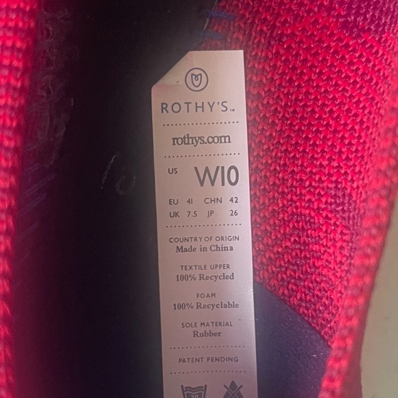 Rothy’s The Point Red Camo Flats - Picture 3 of 5